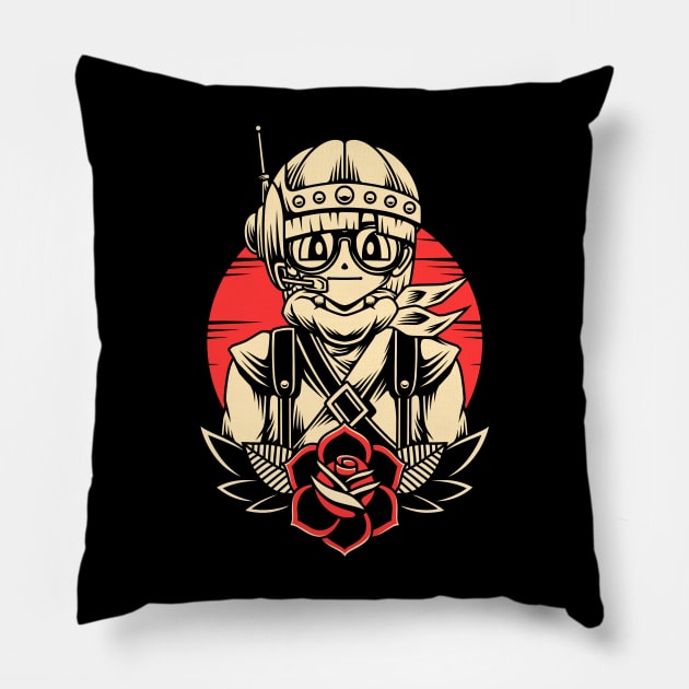 Lucca Tattoo Art Pillow by Alundrart