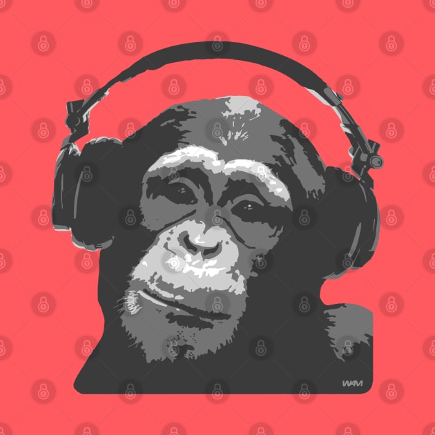 DJ Monkey by wamtees