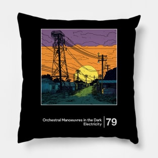 OMD - Electricity - Original Illustration Artwork Pillow