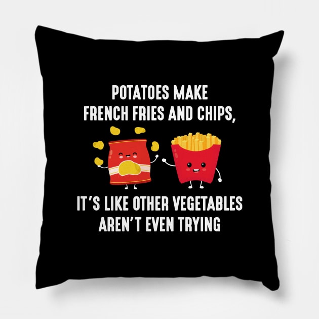 Potatoes Pillow by LuckyFoxDesigns