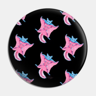 Fluorescent Flying Squirrel Pattern Pin