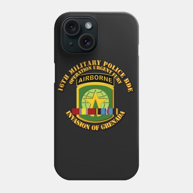 T-Shirt - Army - Invasion of Grenada -16th MP Bde Opn Urgent Fury w SVC Phone Case by twix123844