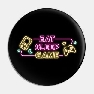 Cool neon gaming quote Pin