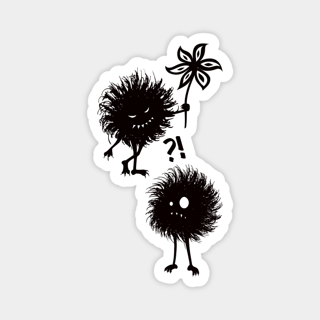 Evil Bugs Friends - Funny Cute Characters Magnet by Boriana Giormova