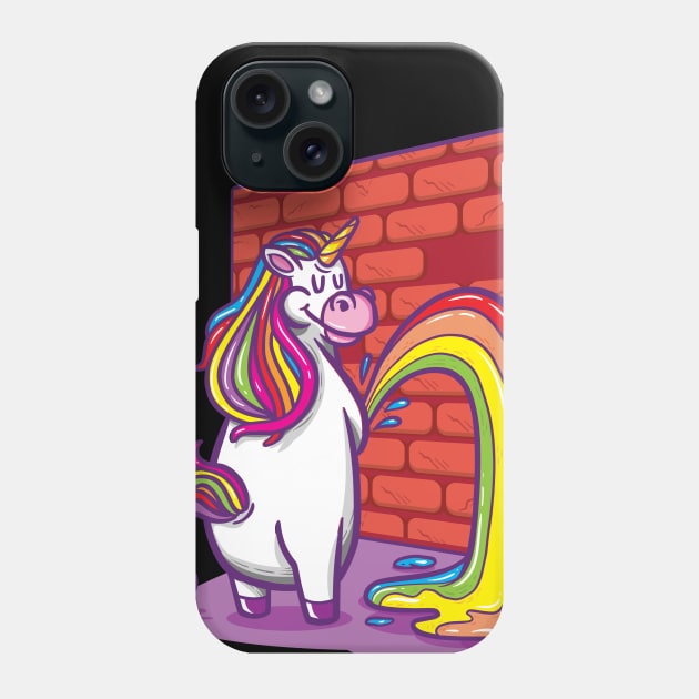 Unicorn Peeing Rainbows Phone Case by GVTShirt