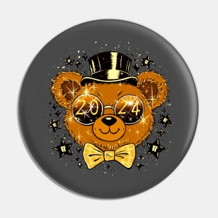 Happy New Bear! Gold Variant Pin