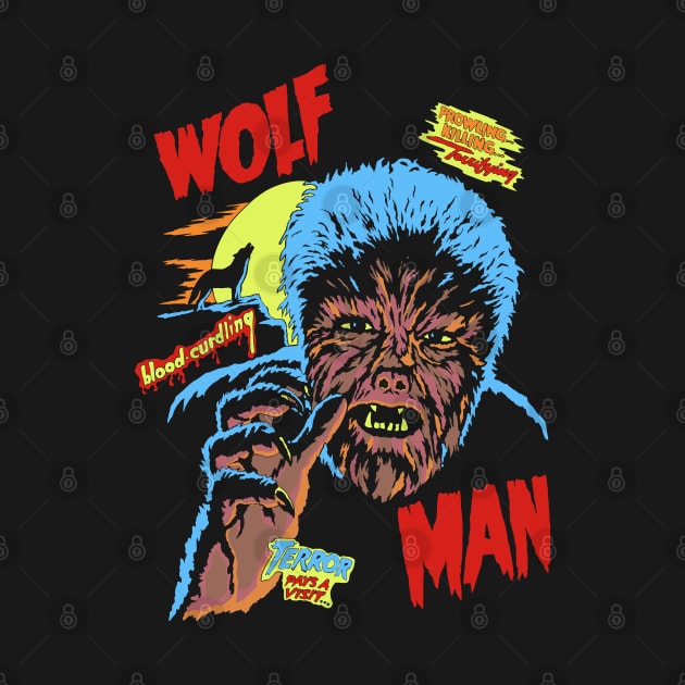 wolf man vintage movie by Brunocoffee.id