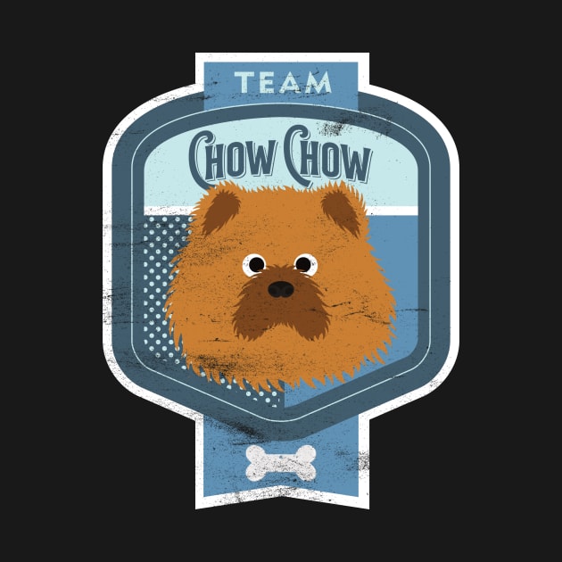 Team Chow Chow - Distressed Chow Chow Beer Label by DoggyStyles