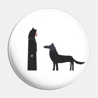 Red Revolting Wolf Rhymes Pin