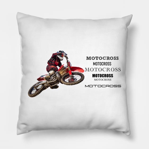 Motocross Pillow by sibosssr