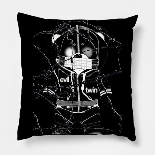 Speak No Evil Twin Teddy Bear Pillow by Angelic Gangster