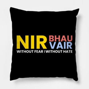 Nirbhau Nirvair Sikh Punjabi Phrase Pillow