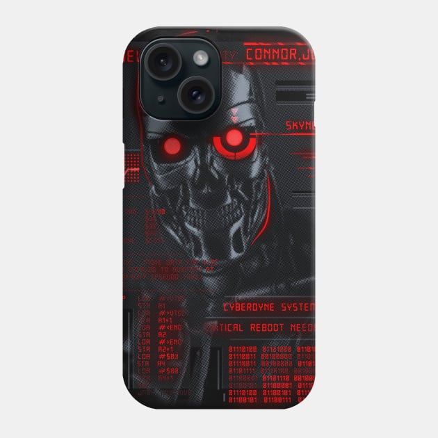 Terminator black Phone Case by Mateus