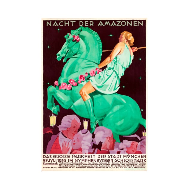 Plakat Nacht Der Amazonen 1936 by WAITE-SMITH VINTAGE ART