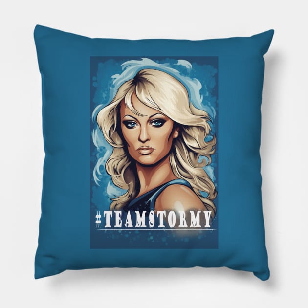 Stormy Daniels Pillow by GreenMary Design