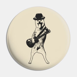 Doggo wielding ukulele Pin