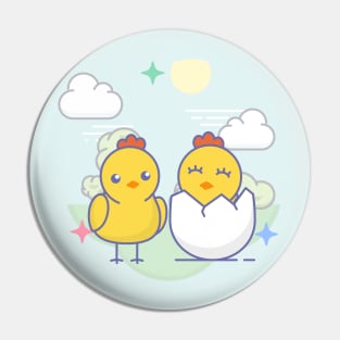 sweet chicks in spring Pin