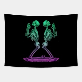 Halloween Theme - Praying Skeletons Tapestry