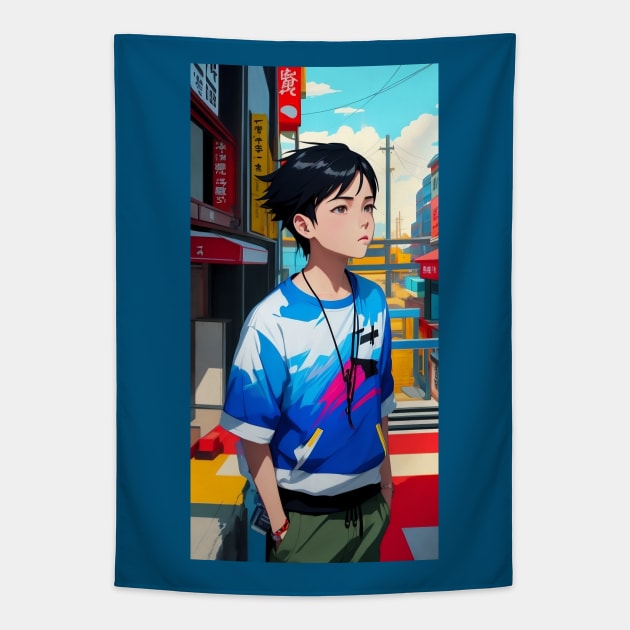 A Boy's Journey Tapestry by 7