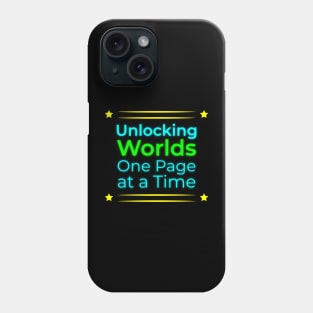 Exploring New Realms, One Page at a Time Phone Case