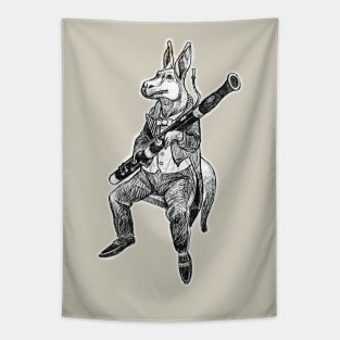 Carnival Animals - Kangaroo playing Bassoon Tapestry