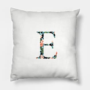 Epsilon Floral Greek Letter Design Pillow