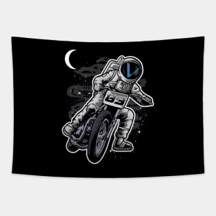 Astronaut Motorbike Vechain Crypto VET Coin To The Moon Token Cryptocurrency Wallet Birthday Gift For Men Women Kids Tapestry