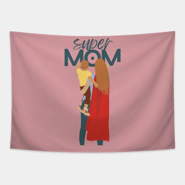 My mom is a super hero Tapestry by Magitasy