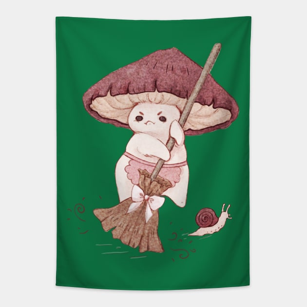 Angry Mushroom Tapestry by fairydropart