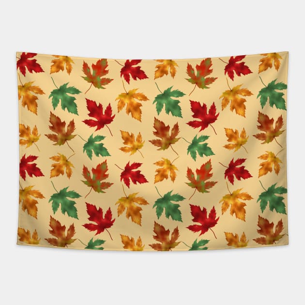 Autumn maple leaves Tapestry by Juliana Costa