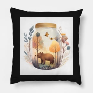 Enchanted Bear in a Jar Pillow