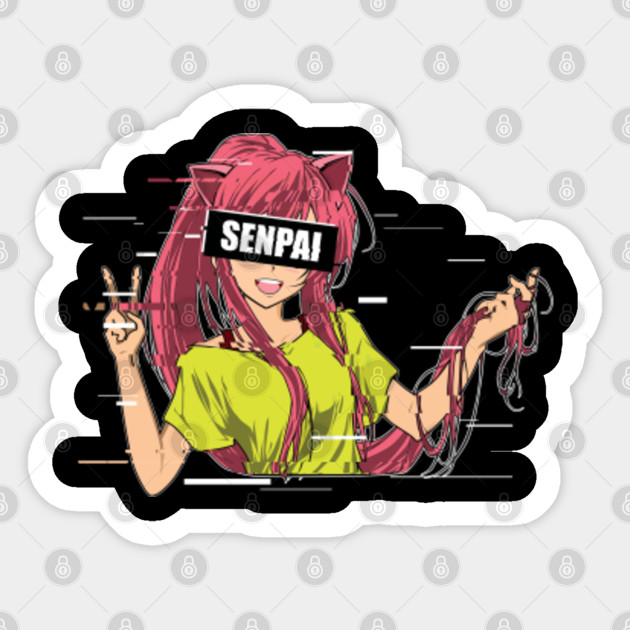 Anime Senpai Waifu Anime Sticker Teepublic