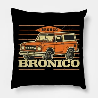 1987-1991 Ford Bronco w/Tires, Black Print Pillow