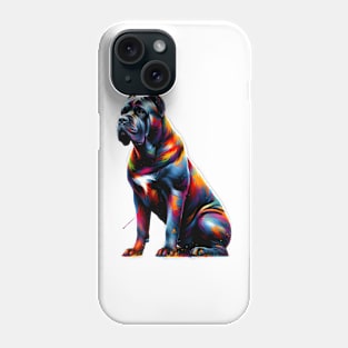 Dynamic Colorful Splash Cane Corso Majestic Portrait Phone Case