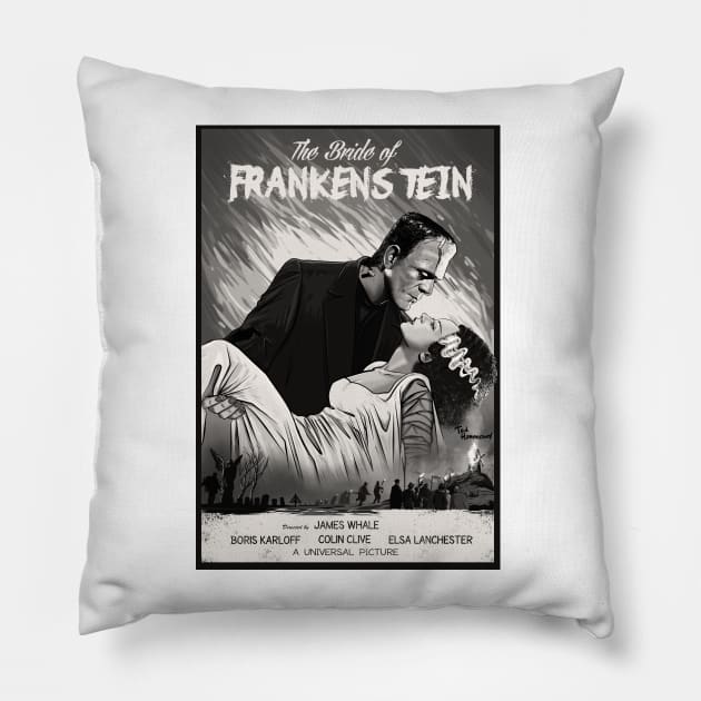 The Bride of Frankenstein Pillow by ted1air