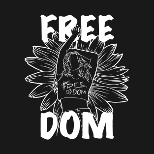 Freedom Women Flower T-Shirt