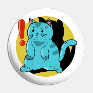 Angry Caught Cat Pin