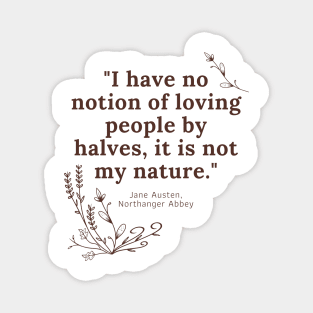 Jane Austen Northanger Abbey Bookish Quote Magnet