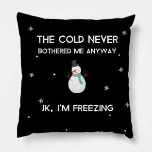 The cold never bothered me anyway Pillow