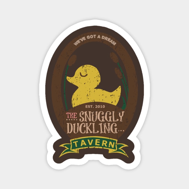 Tangled Snuggly Duckling Tavern Magnet by ThisIsFloriduhMan