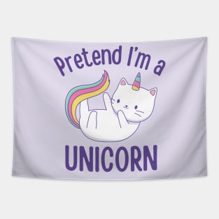 Pretend I'm A Cat Unicorn - Cute Kawaii Halloween Costume Tapestry