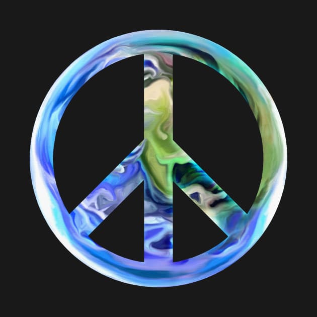 Harmony World Earth Peace Sign by Art by Deborah Camp