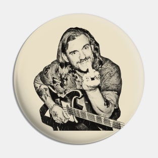 Retro Lemmy Kilmister Pin