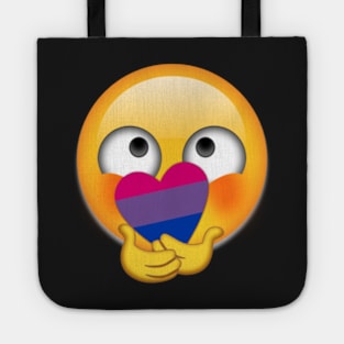 Bisexual Shy Heart Emoji Tote