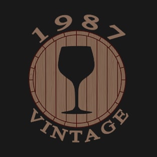 Vintage Wine Lover Birthday 1987 T-Shirt
