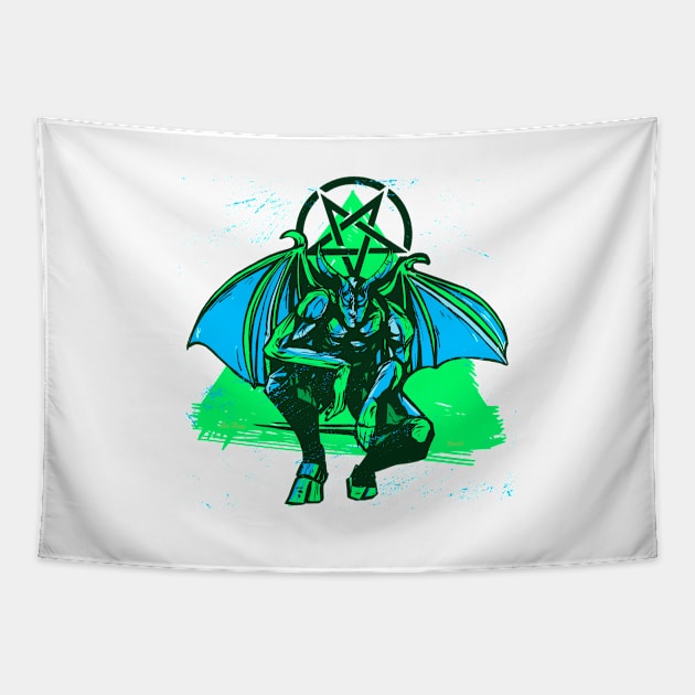 Demon Pentagram III Tapestry by Lees Tees