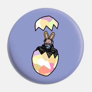 Bernie Sanders in Bunny Ears Funny Easter Eggs Pin