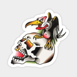 Vulture Skull Tattoo Design Magnet