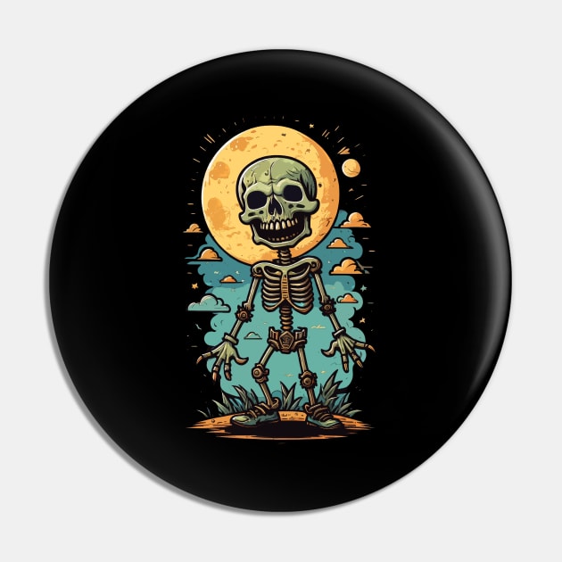 Chibi Skeleton Pin by DeathAnarchy