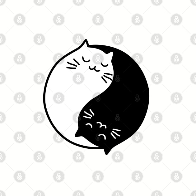 Cute yin yang cats by beakraus